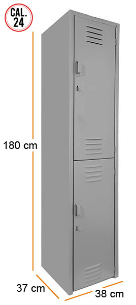 locker serie a gris 2 puertas