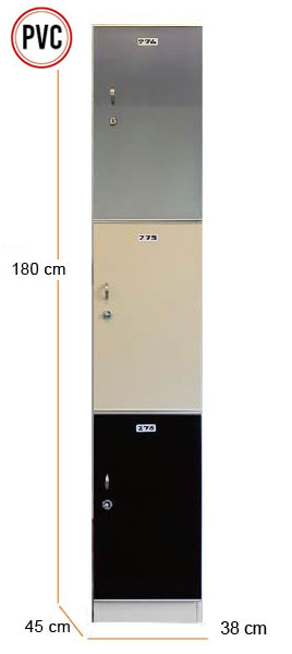 locker pvc 3 puertas serie b