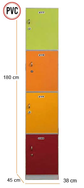 locker pvc 4 puertas serie b