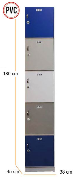 locker pvc 5 puertas serie b