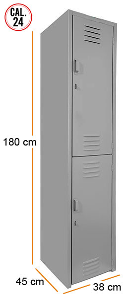 locker serie b gris 2 puertas
